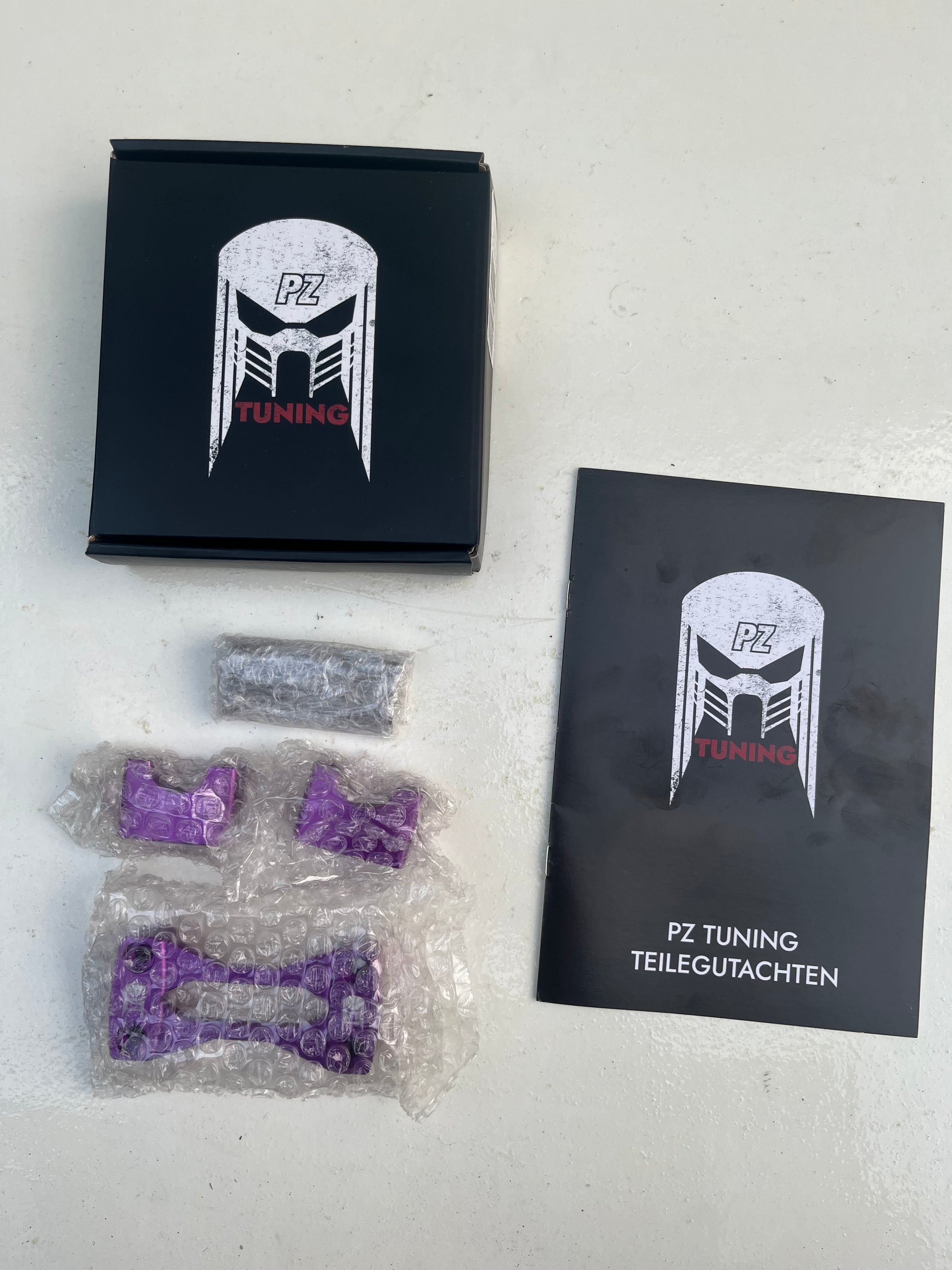 CNC RACING LENKERKLEMME MIT TEILEGUTACHTEN FÜR SIMSON S51 UND S50 (Neuware) Lila